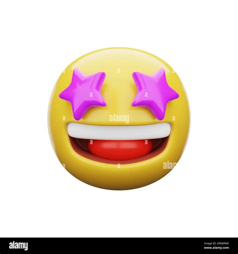 3d Emoji Star Struck Stock Photo Alamy