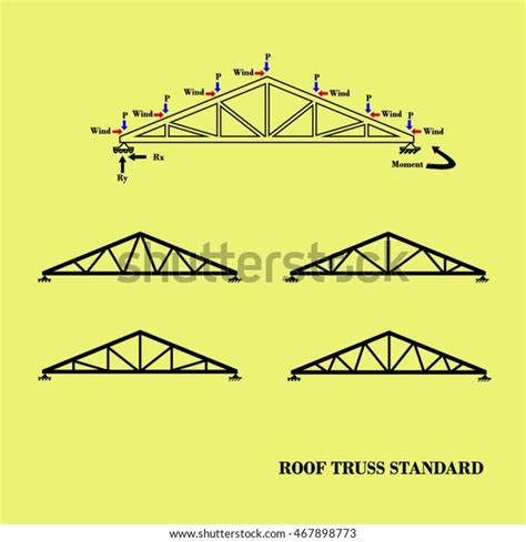 Roof Truss Illustration Stock Vector Royalty Free 467898773