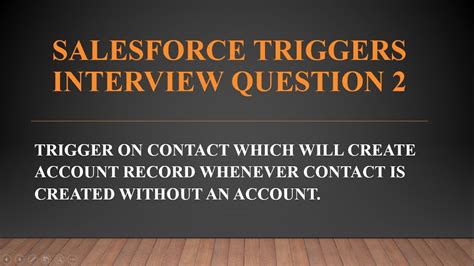 Salesforce Apex Triggers Real Time Interview Question 2 YouTube