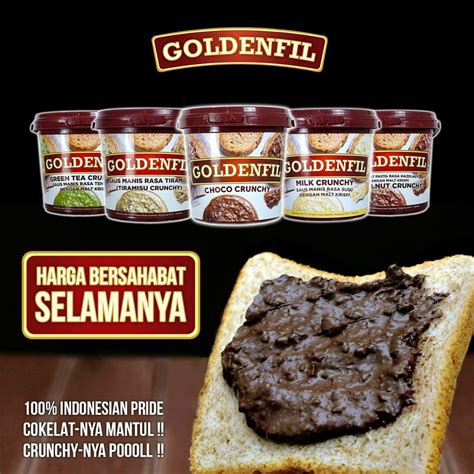 Jual Goldenfill 1kg Selai Roti Golden Fill Choco Crunchy Selai Coklat