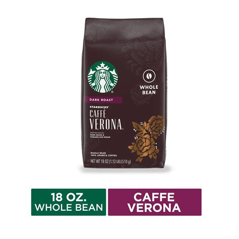 Starbucks Dark Roast Whole Bean Coffee Caffè Verona 18 Oz Walmart