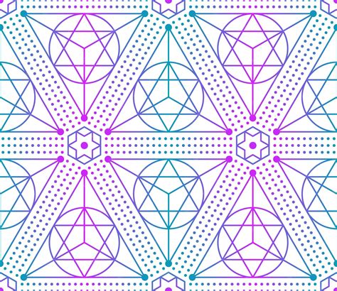 Premium Vector | Sacred geometry seamless pattern