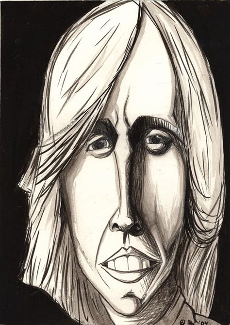 Tom Petty Original Ink Wash Painting Etsy Ink Wash Painting