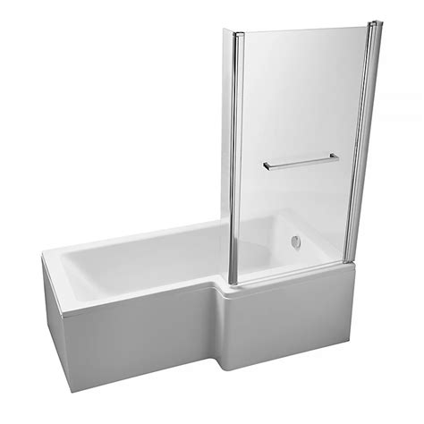 Ideal Standard Tempo Cube White L Shaped Right Handed Shower Bath