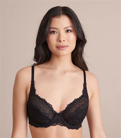 Lace Soft Cup Underwire Bra Black Target Australia