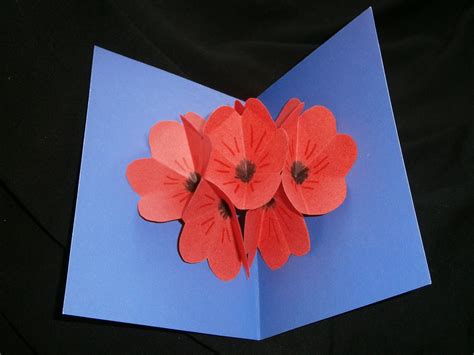 Pop Up Kaart Handleiding Flower Cards Original Greeting Card Paper