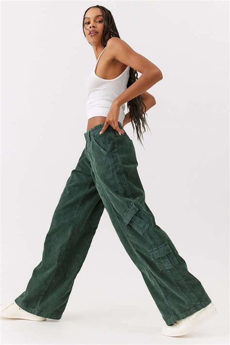 BDG Y2k Corduroy Low Rise Cargo Pant In Green Lyst