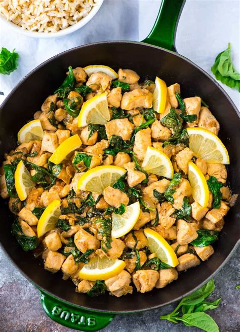 Basil Chicken With Lemon And Spinach Well Plated By Erin