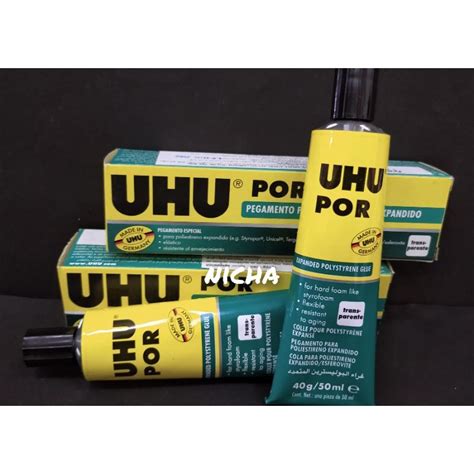 กาว Uhu Por กาวยางพิเศษ 50ml กาวติดโฟม Kid Art Shopee Thailand