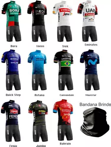 Conjunto Ciclismo Bermuda Camisa Ciclismo Uv Bandana