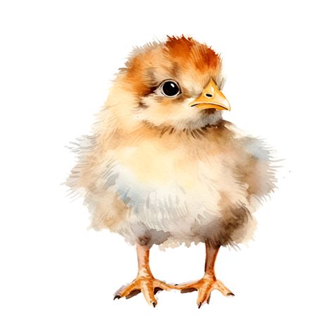 Baby Chick Chicken Watercolor Clipart Png