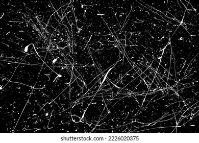 White Paint Splatter Isolated On Black Stock Vector Royalty Free