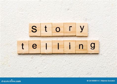 Term Story Telling Word Made With Wooden Blocks Concept Stock Photo