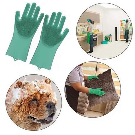 Unisex Silicone Gloves Dishwashing For Home Size Medium At Rs 85 Pair In New Delhi