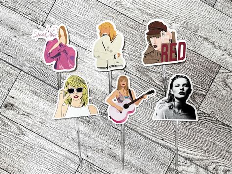 Taylor Swift Cupcake Toppers Taylor Swift Birthday Taylor - Etsy