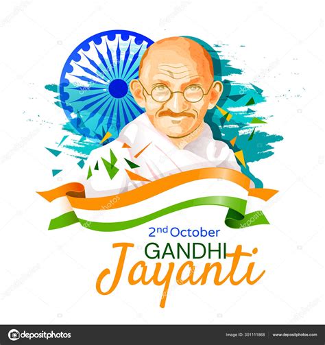 Colorful Poster Or Card Design For The Gandhi Jayanti Holiday