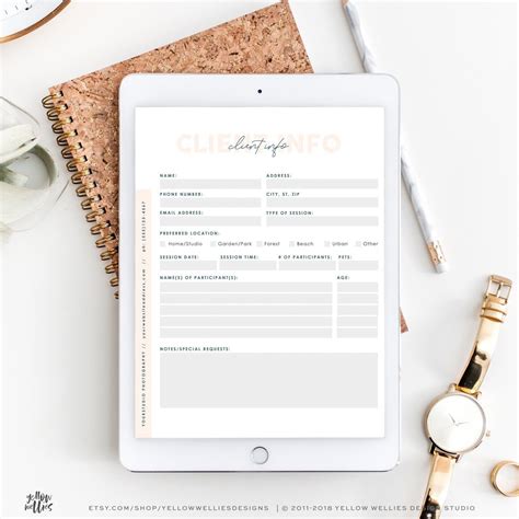 This Interactive Client Session Booking Form Is The Perfect Addition