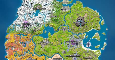 Fortnite Chapter 3 Season 4 map, named locations and landmarks ...