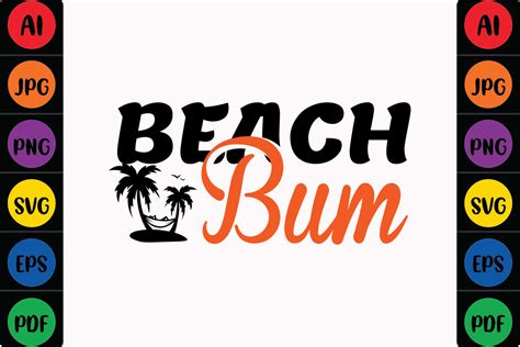 Beach Bum Graphic By Mina Akter · Creative Fabrica