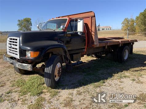 1998 Ford F800 Flatbed Truck For Sale 159961 Miles Oklahoma City