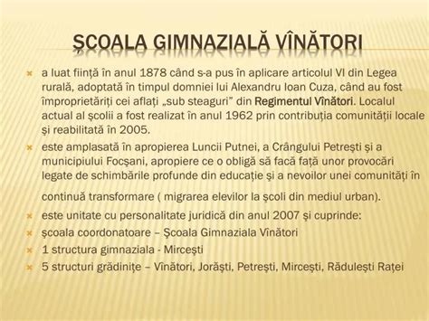 PPT ȘCOALA GIMNAZIALĂ VÎNĂTORI PowerPoint Presentation free download