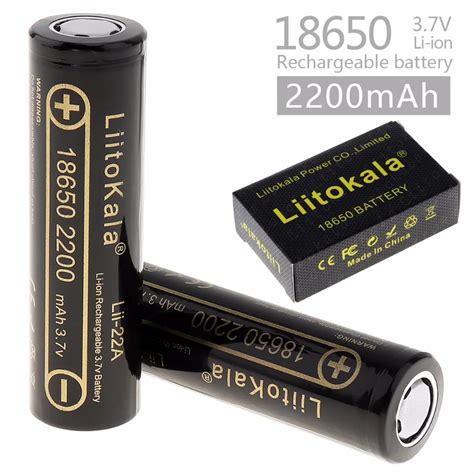 Pcs Hk Liitokala Lii A V Mah Rechargeable Battery Li