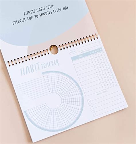 Lamare Habit Tracker Calendar Inspirational Habit Journal With Spiral