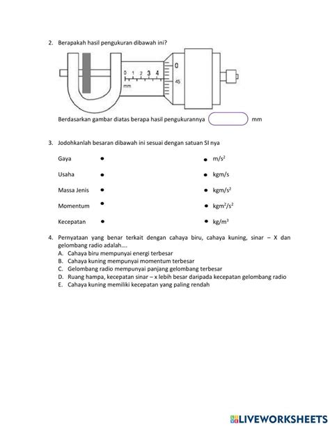 Lkpd Pengukuran Exercise For 10 Live Worksheets