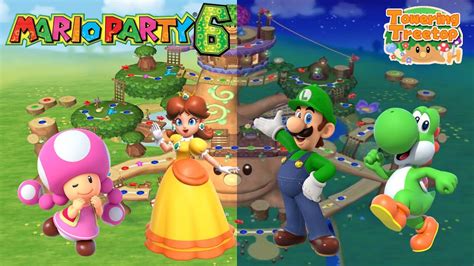 Mario Party 6 Toadette Vs Daisy Vs Luigi Vs Yoshi Towering Treetop