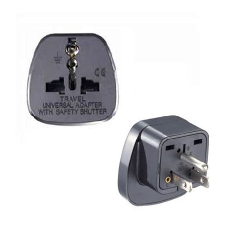 PRISE UNIVERSELLE US 3pins Plug Black Adaptateur De Prise Universel Ce