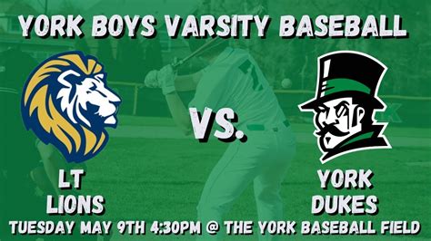 York Vs Lyons Township Boys Varsity Baseball Youtube