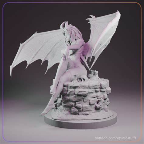 Tiefling Seducer W Wings Miniature Tabletop Rpg Miniature Roleplaying 3d Printed Fantasy Mini