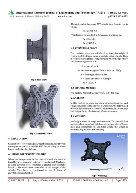 Design And Analysis Of Wheel Hub Of Baja ATV In Ansys PDF Free