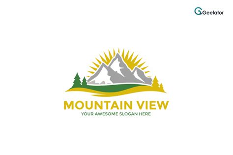 Mountain View Logo Template By Geelator Thehungryjpeg