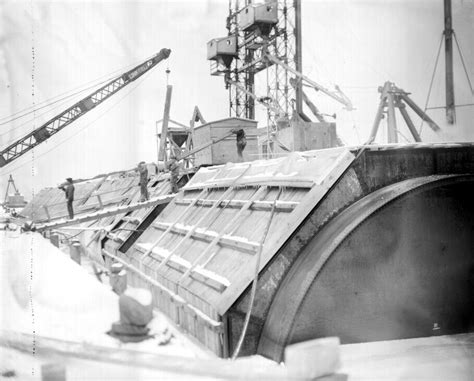 Detroit Windsor Tunnel Construction 1920s Iconic Landmarks Civil