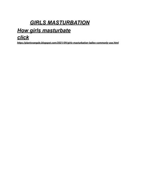 Girls Masturbation Pdf