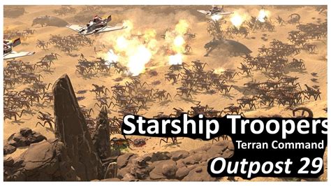 Outpost Scenario In Starship Troopers Terran Command Gameplay Youtube