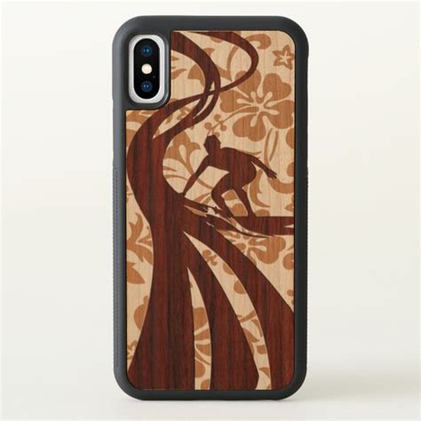 Save 20 Off Koa Wood Surfer Faux Wood Surfboard On Real Wood Iphone X Case Case Plus