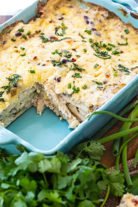 White Chicken Enchilada Casserole Spicy Southern Kitchen