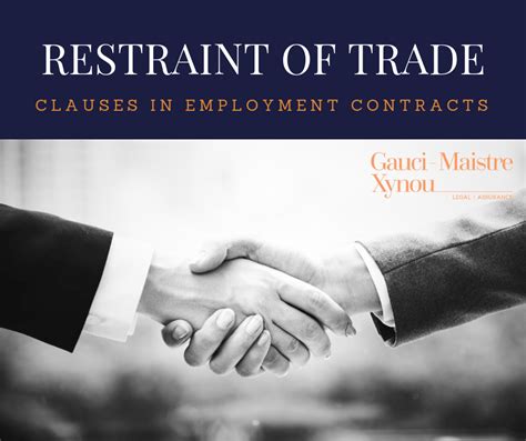 Restraint Of Trade Clauses In Employment Contracts Gmx Lawyers