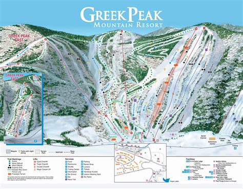 Greek Peak Trail Map | SkiCentral.com