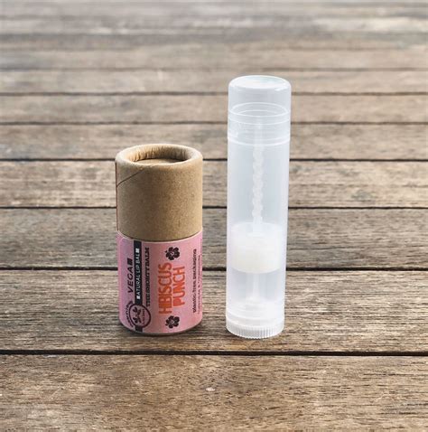 Eco Friendly Vegan Hibiscus Punch Lip Balms Packaged In 100 Plastic Free Packaging Tropical