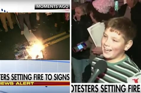 This Boy Who Started A Fire During An Anti-Trump Protest Has Gone Viral