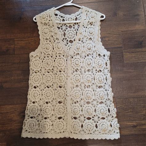 Vintage Crochet Vest Etsy