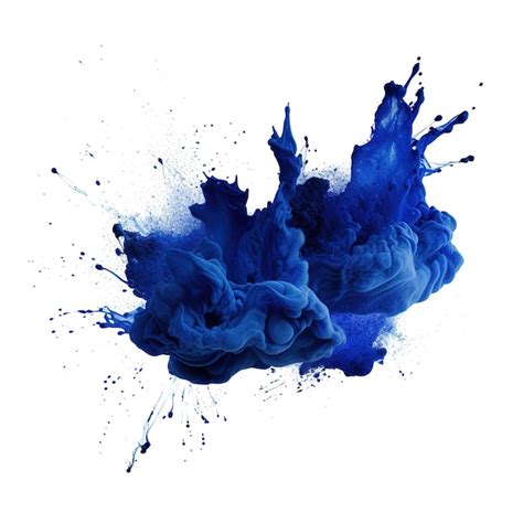 Premium Psd Splashes Of Blue Powder Paint