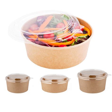 Custom Design Take Away Soup Cup Food Container Disposable Kraft Paper