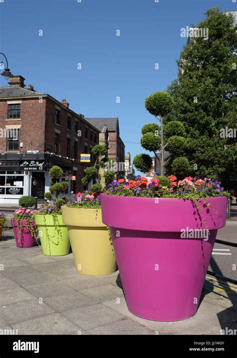 Pots de fleurs géants Banque de photographies et dimages à haute