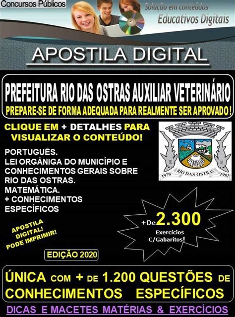 Apostila Prefeitura De Rio Das Ostras Auxiliar Veterin Rio Teoria