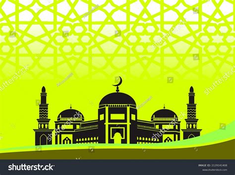 Islamic Mosque Template Background Stock Illustration 2129141408 ...