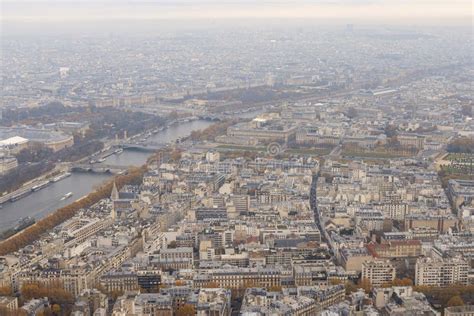 Views of the Landscape of the City of Paris and the Seine River from ...